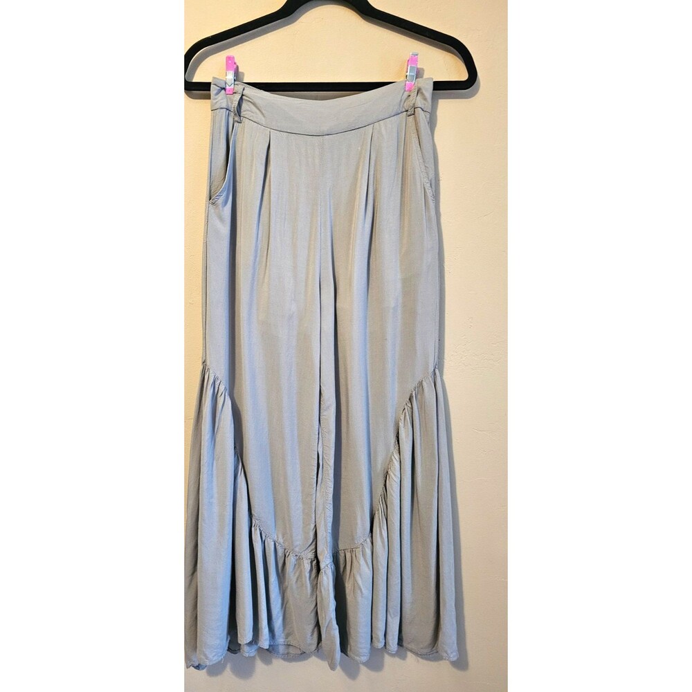 Listicle  Crop Wide Leg Pant Size sz sm Pockets Women’s sage